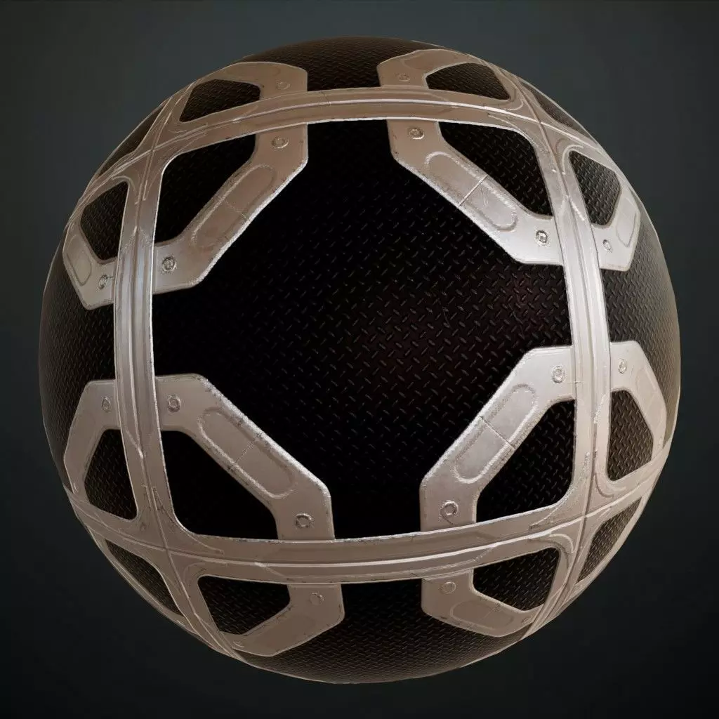 White Var Metal Iron Guard PBR Seamless Texture
