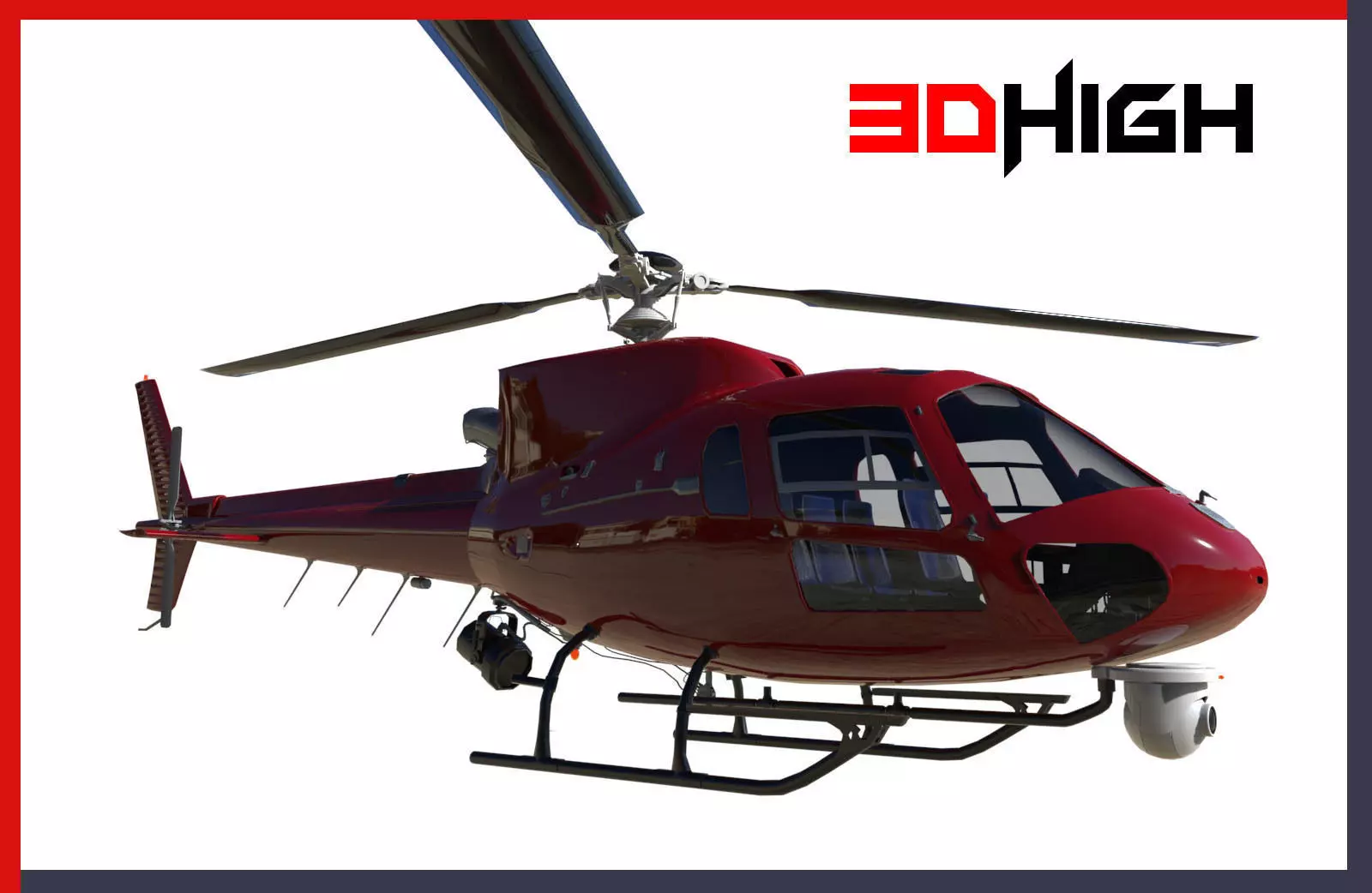 News Helicopter 3D model