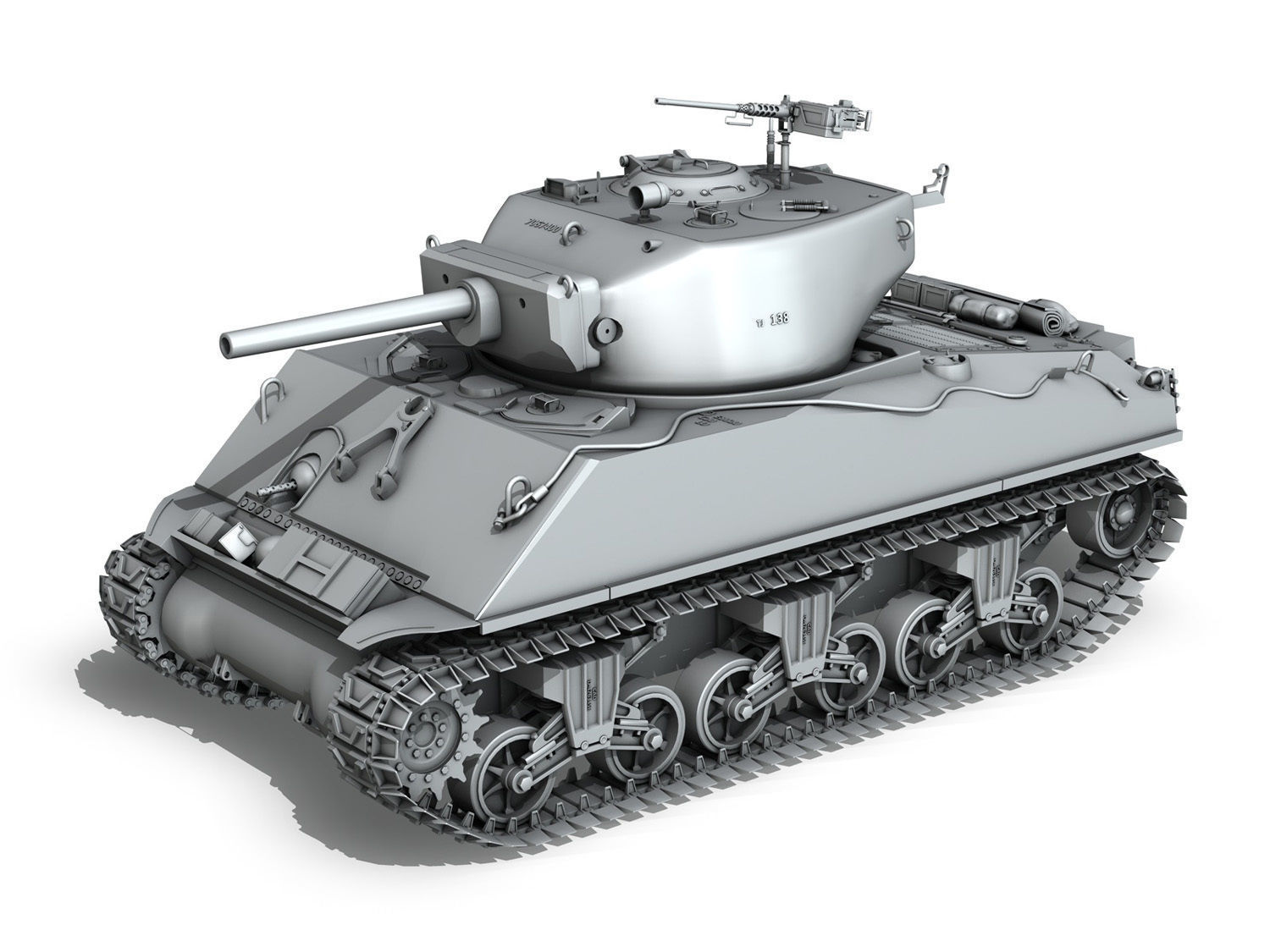 M4A3E2 - Sherman Jumbo - Lt Falgayrac 3D model_10