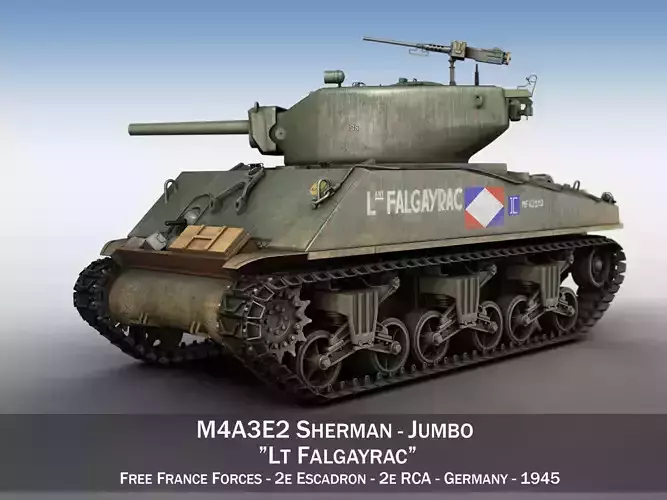 M4A3E2 - Sherman Jumbo - Lt Falgayrac