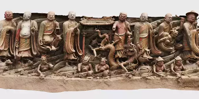 Deity Statue Sculpture17 3D model