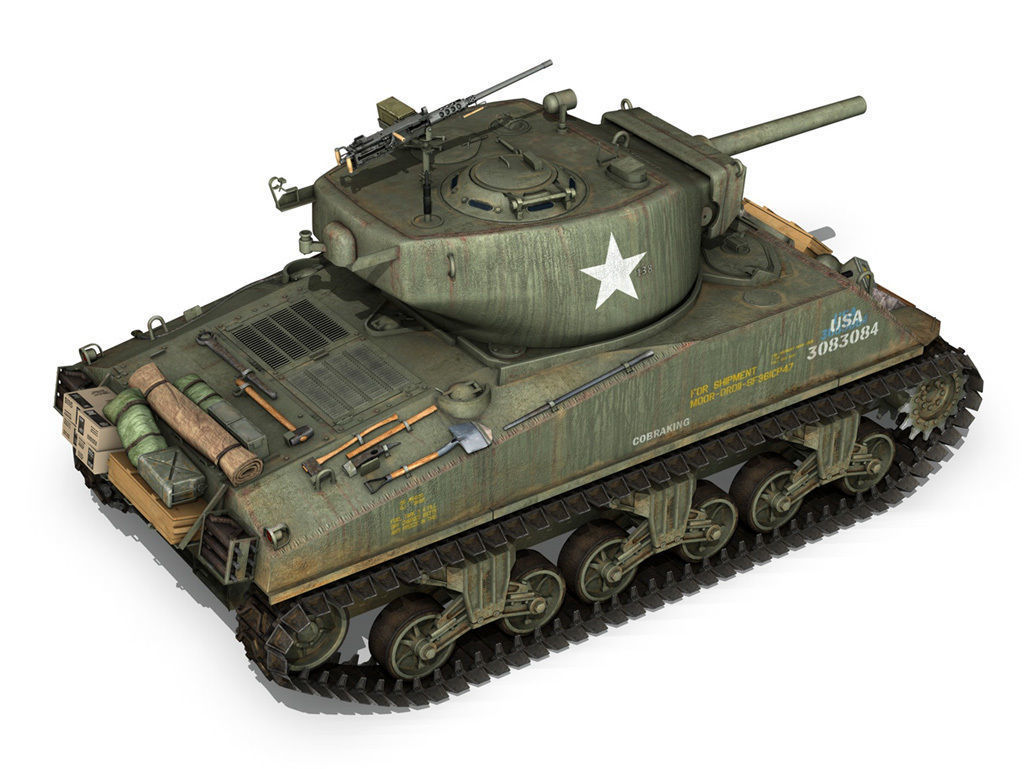 M4A3E2 - Sherman Jumbo - Cobra King 3D model_6
