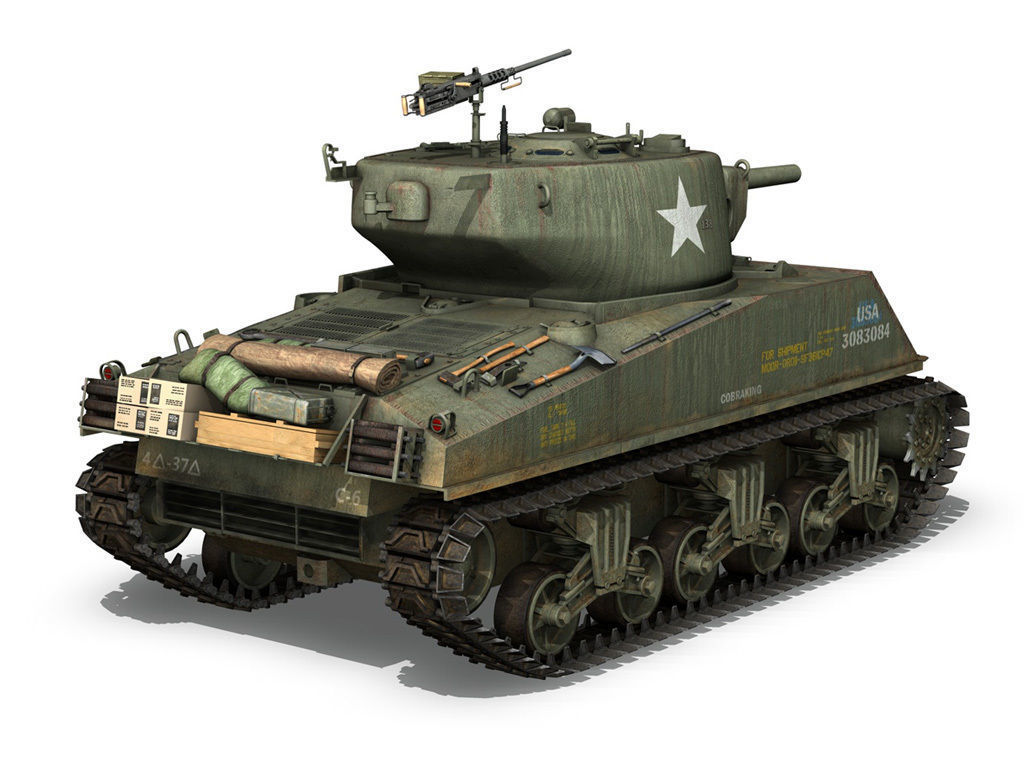 M4A3E2 - Sherman Jumbo - Cobra King 3D model_4