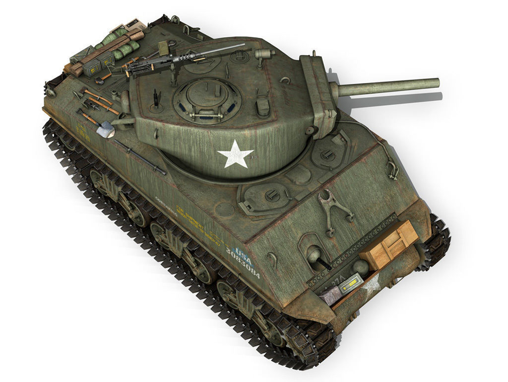 M4A3E2 - Sherman Jumbo - Cobra King 3D model_9
