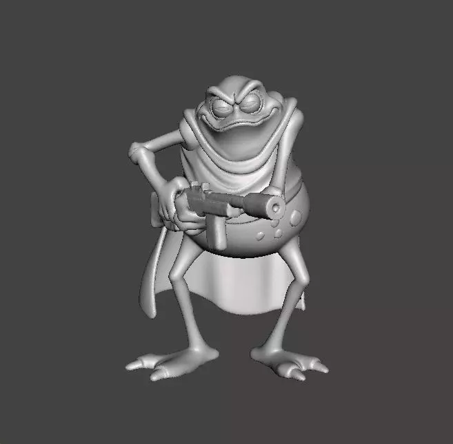 MUTANT TOAD ASSASSIN MINIATURE MODEL FANTASY OR SCIFI DND RPG 3D print model