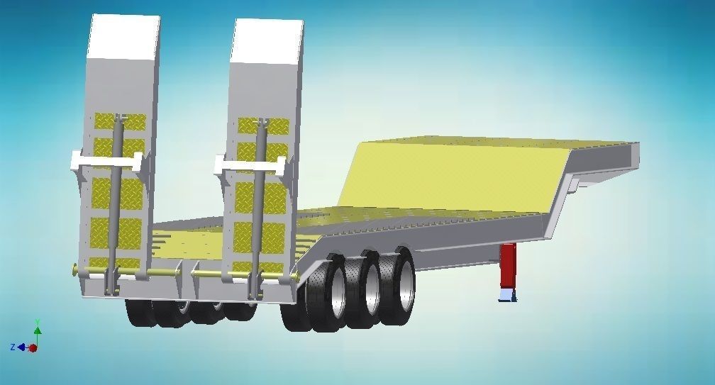 Low Bed Semi Trailer 3D print model_2