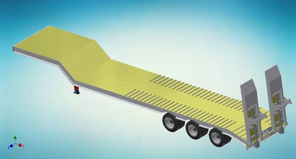 Low Bed Semi Trailer 3D print model_3