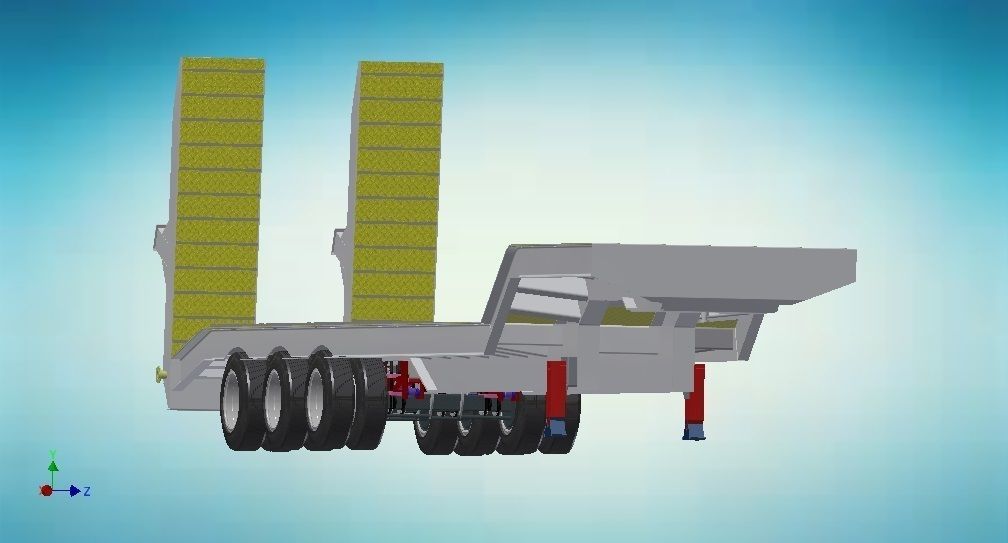 Low Bed Semi Trailer 3D print model_1