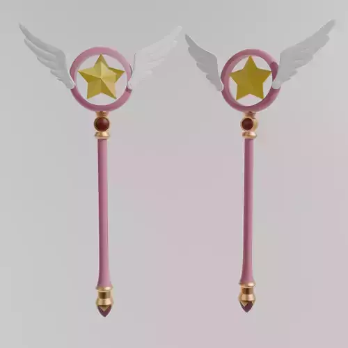 Star Butterfly Wand 1 3D model 3D printable | CGTrader