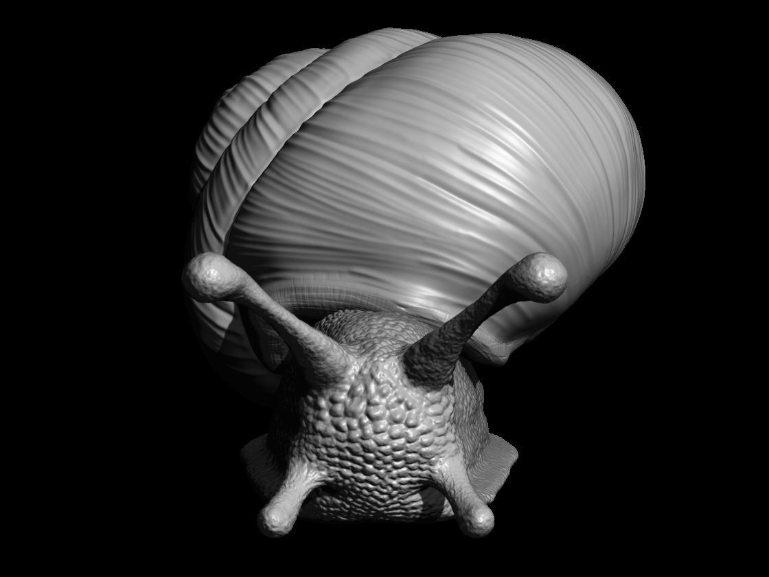 Snail 3D printable 3D print model_2