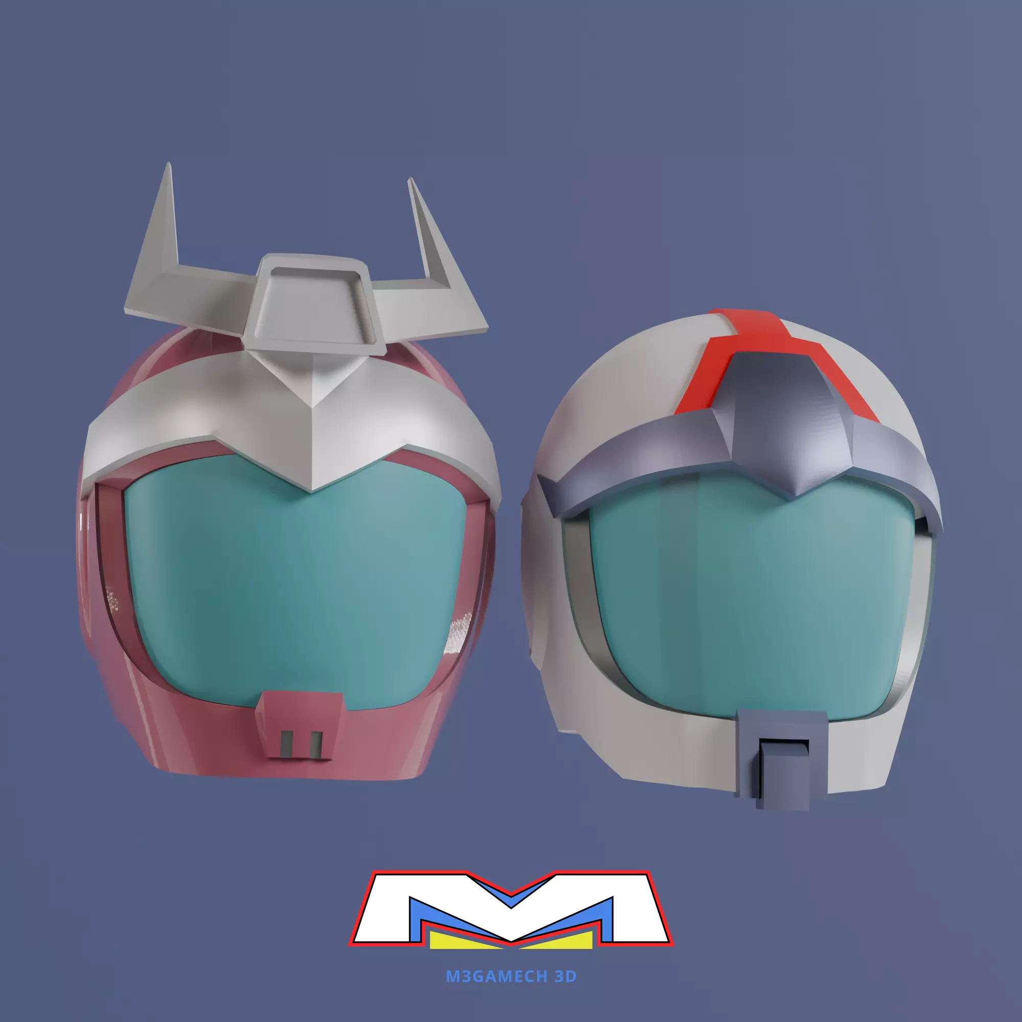 char aznable and amuro ray gundam zeon pilot helmet pack 3D print model