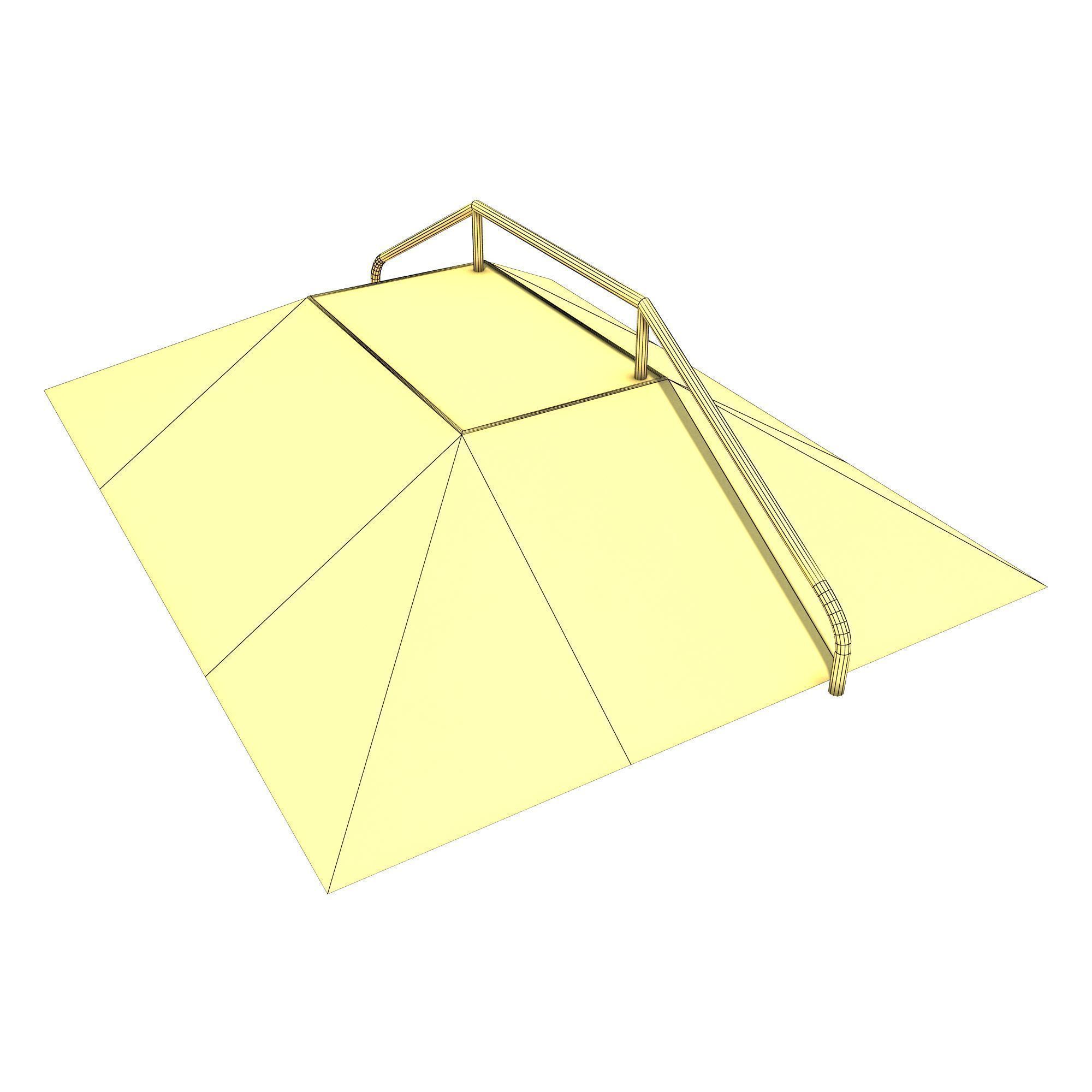 Rail Ractangle Skate Ramp PBR LOW POLY Low-poly 3D model_11