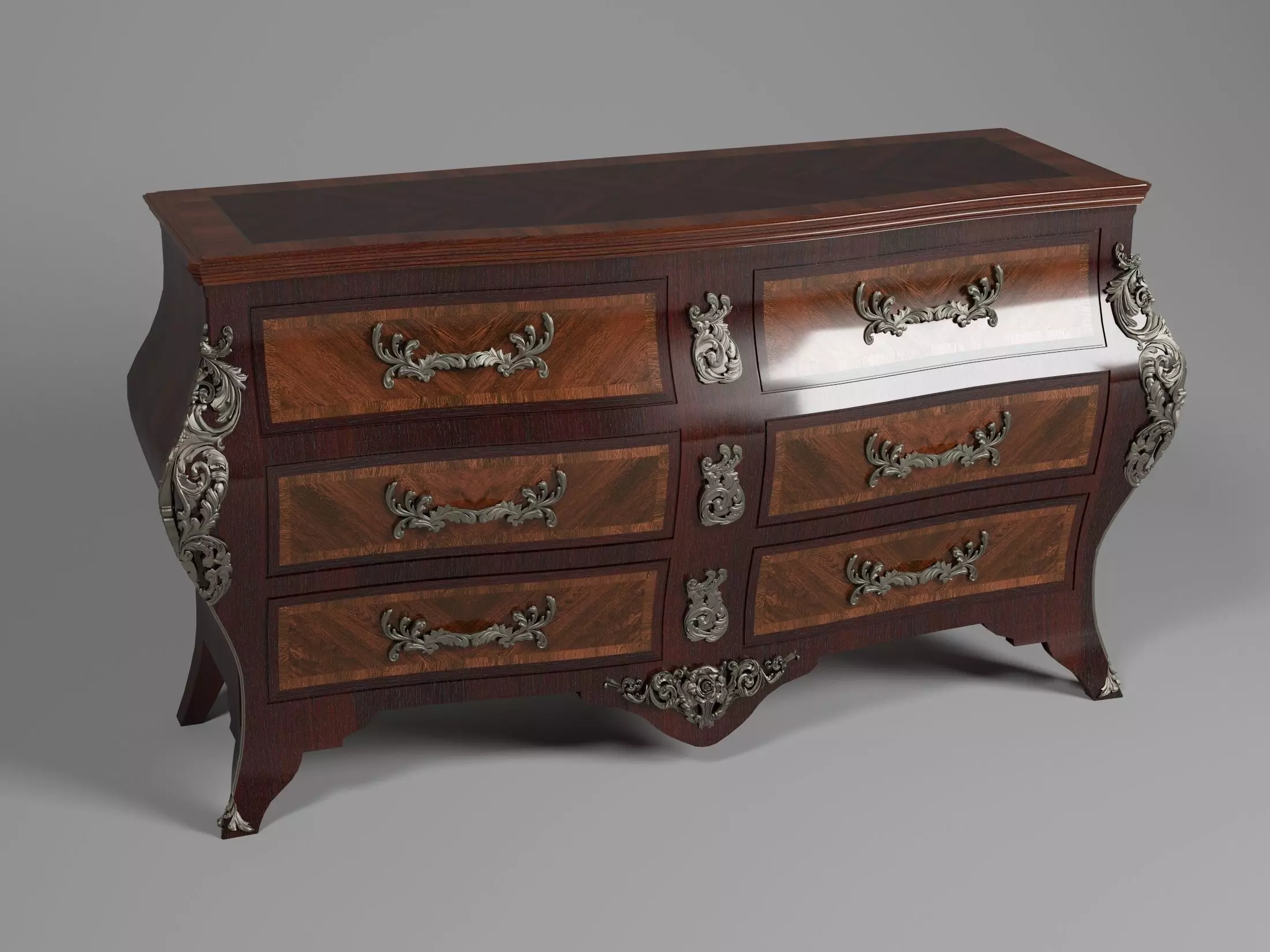 Chestdrawer classic 3D model_0