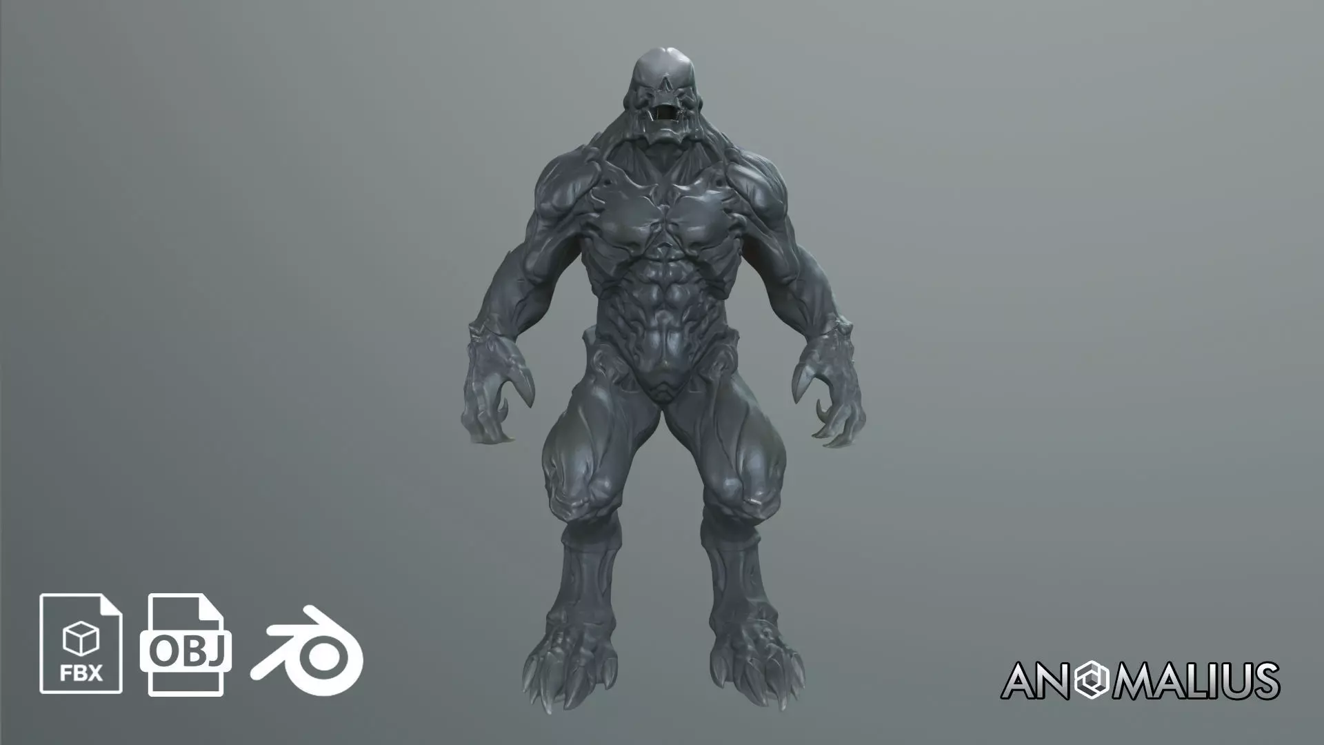 brute alien Low-poly 3D model