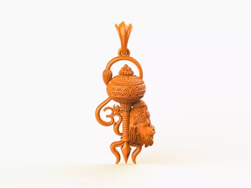 Hanuman Face Pendant File-3 3D print model