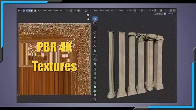 Building Architecture Element Textured Base Mesh 14 Low-poly 3D model 6