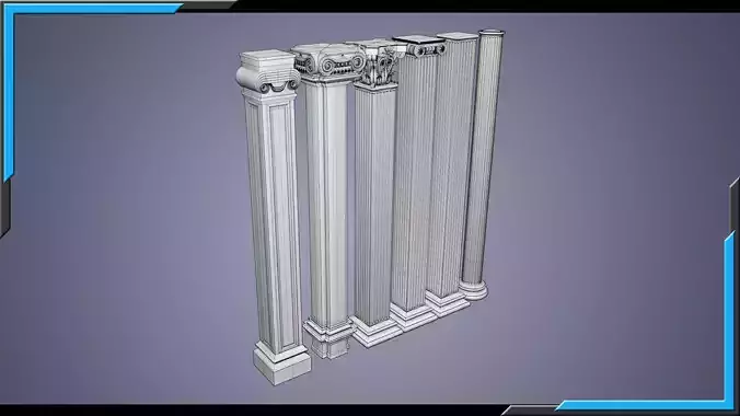 Building Architecture Element Textured Base Mesh 14 Low-poly 3D model 4