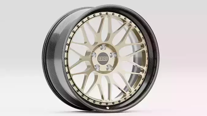 Bbs Rims Model 3 BBS SUPER RS High Poly Car Rim 3D model | CGTrader