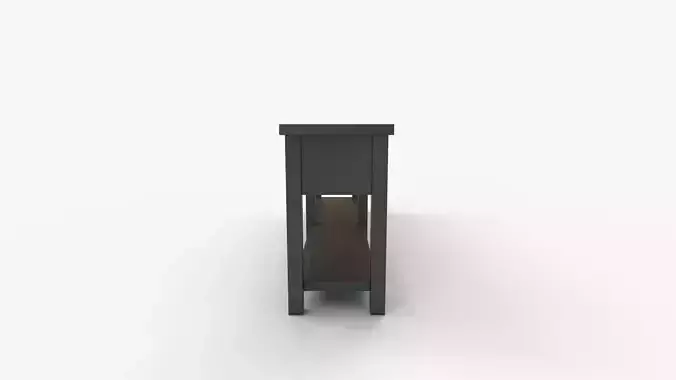 Bench wright Grand Console Table Blackened Oak 3D model 2