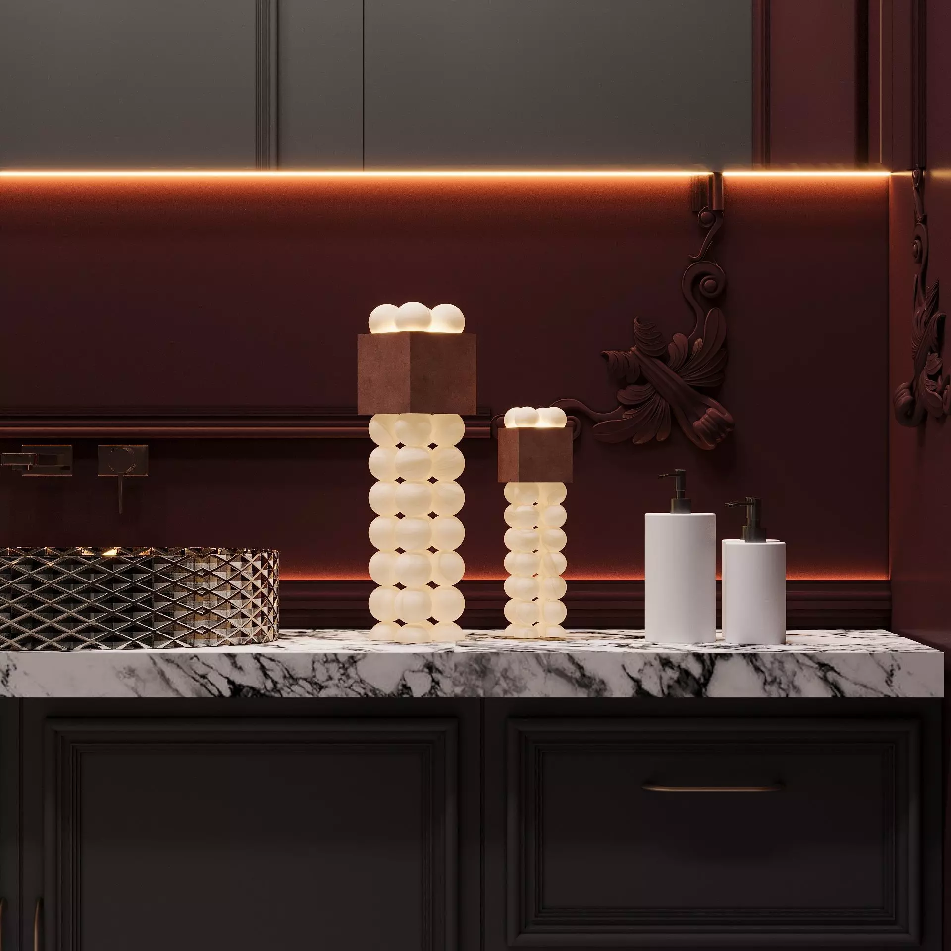 Luxury Sculptural Floor Lamp Free 3D model