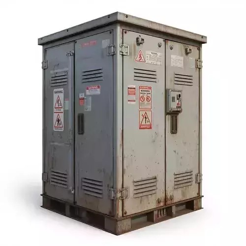 Weathered Industrial Utility Cabinet 3D Model