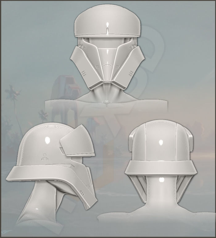  3D Printable Tank Trooper Helmet  3D print model_4