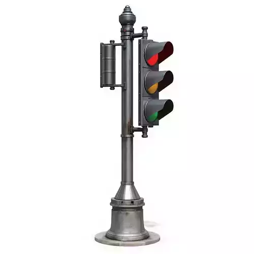 Industrial Traffic Signal System 3D Model