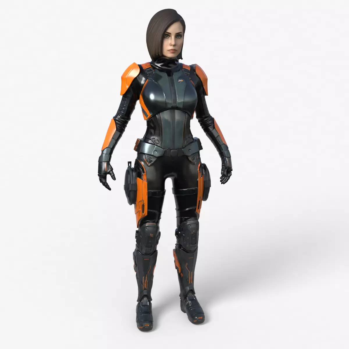 Futuristic Girl High Detail 3D model