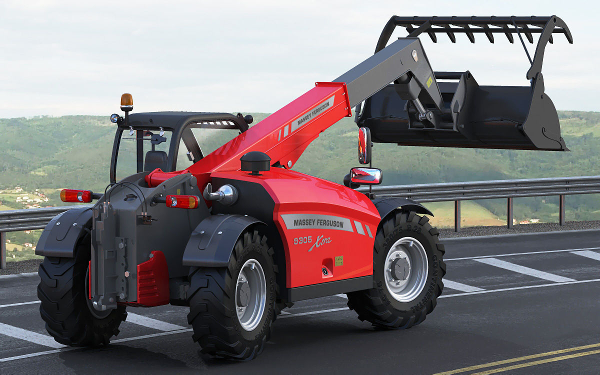 Massey Ferguson 9305 Xtra telehandler 3D model_16