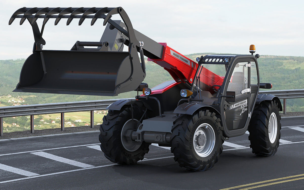 Massey Ferguson 9305 Xtra telehandler 3D model_15