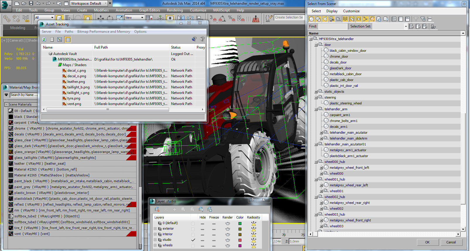Massey Ferguson 9305 Xtra telehandler 3D model_28