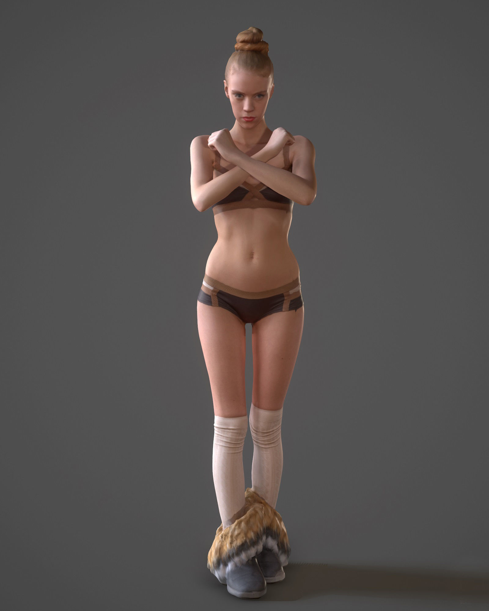 9 Fashion Girls Collection 2 Low-poly 3D model_29