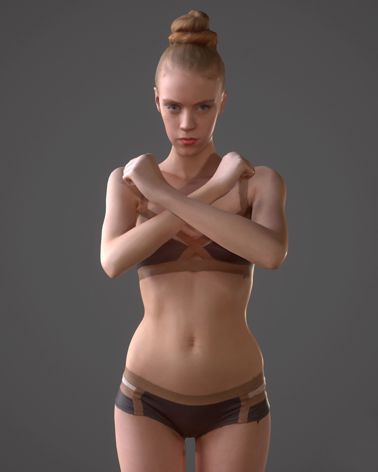 9 Fashion Girls Collection 2 Low-poly 3D model_27