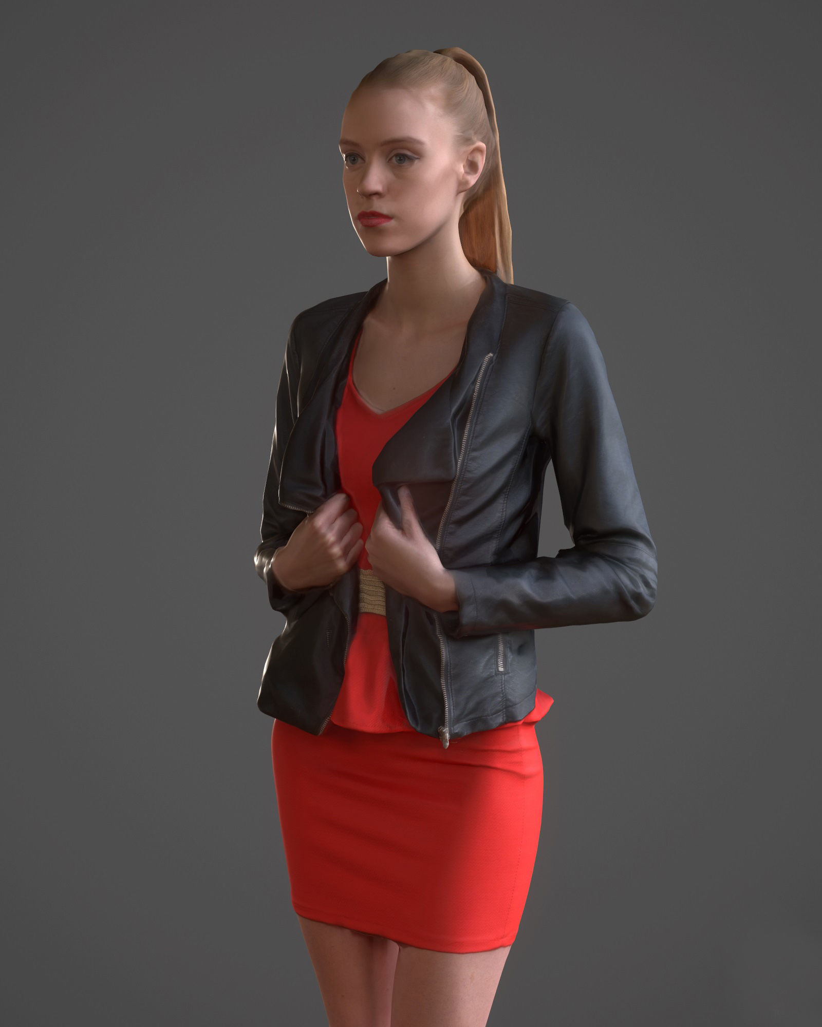 9 Fashion Girls Collection 2 Low-poly 3D model_22