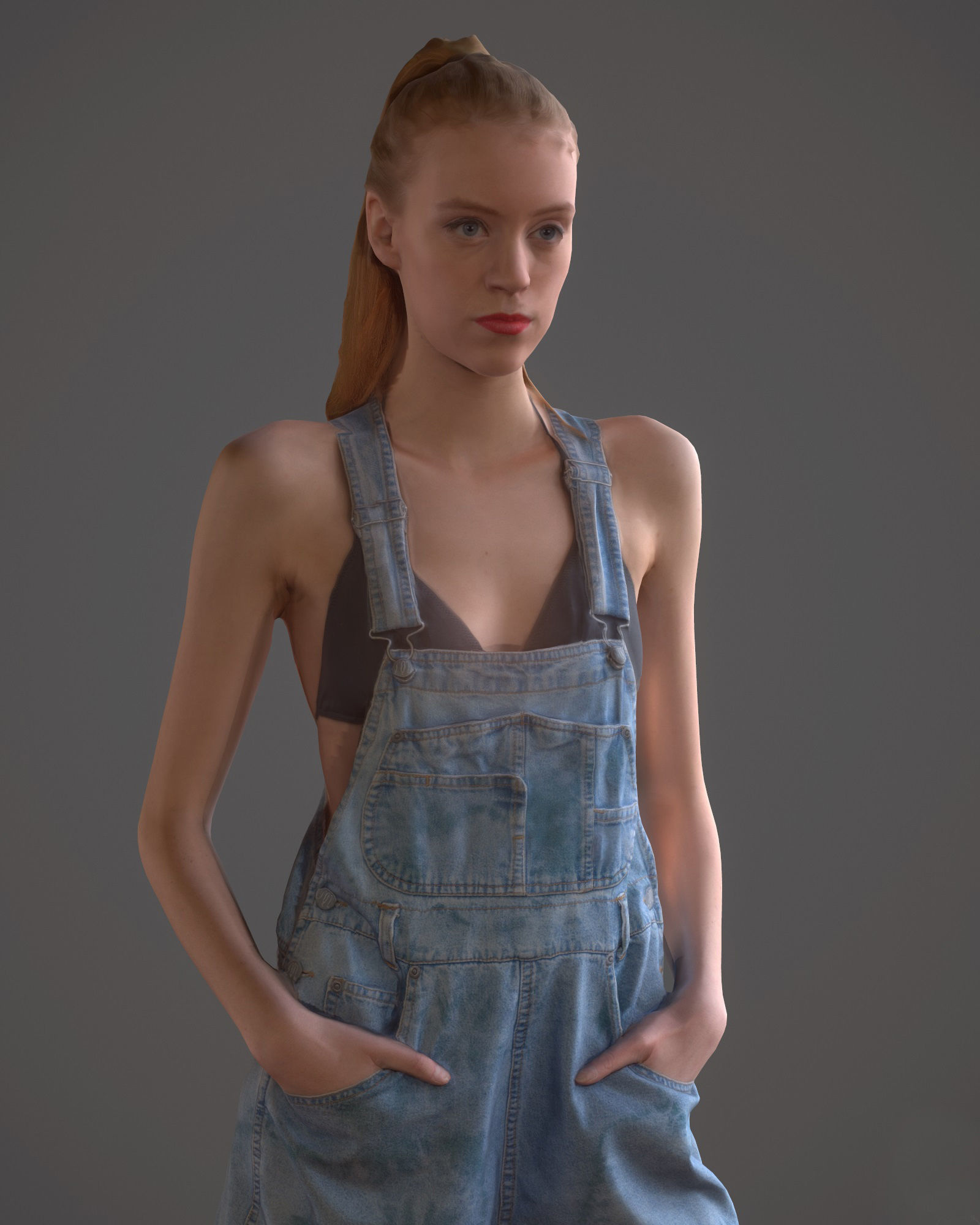 9 Fashion Girls Collection 2 Low-poly 3D model_12