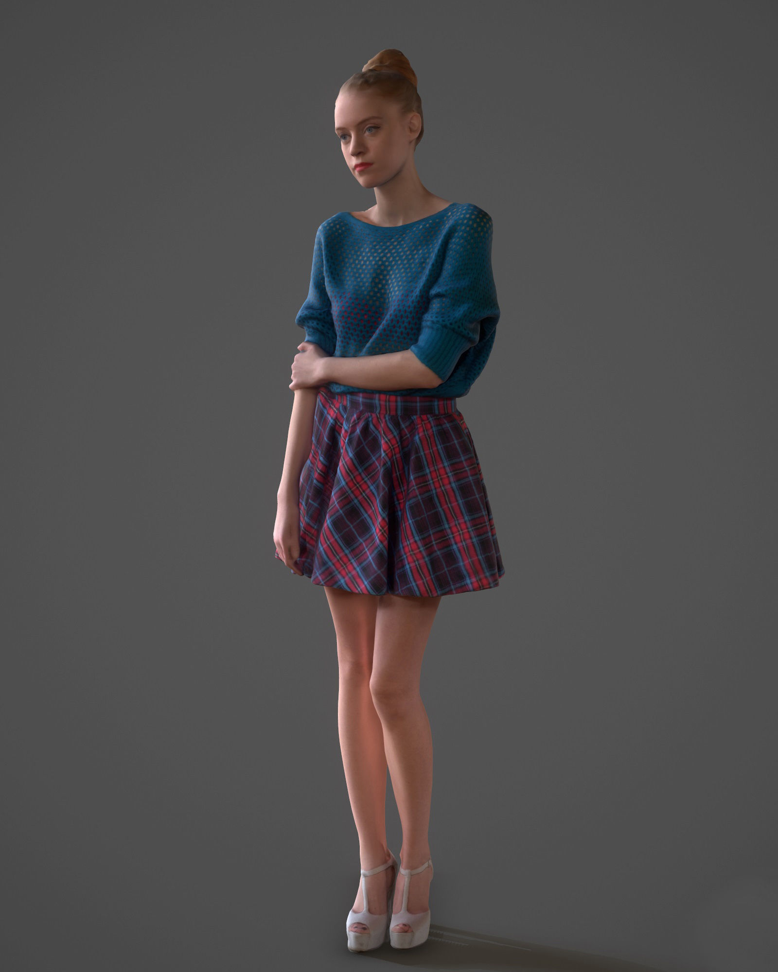 9 Fashion Girls Collection 2 Low-poly 3D model_21