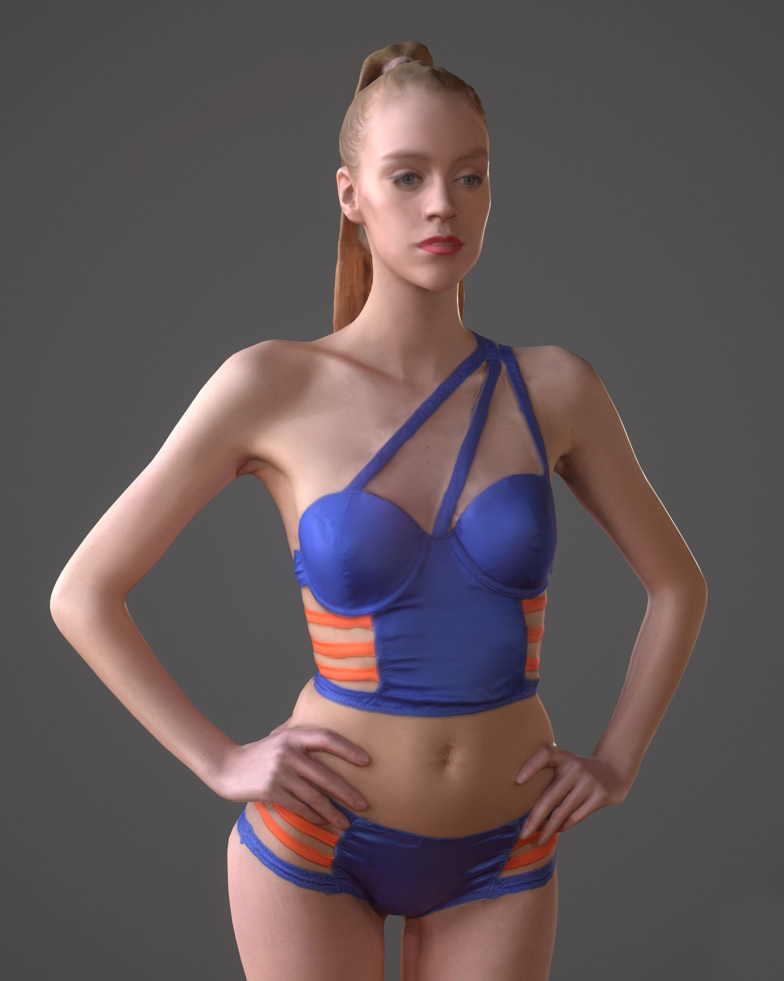 9 Fashion Girls Collection 2 Low-poly 3D model_26
