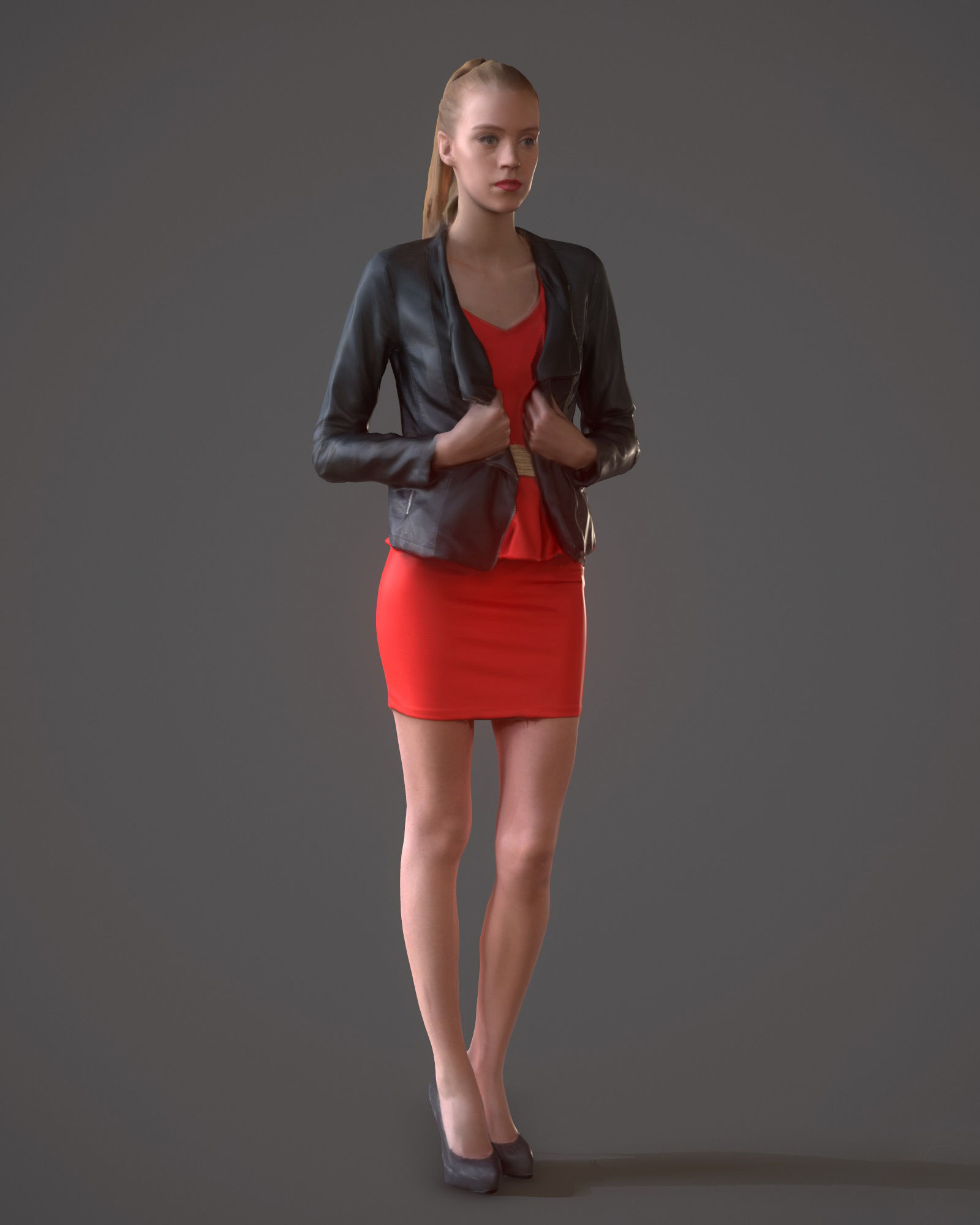 9 Fashion Girls Collection 2 Low-poly 3D model_23