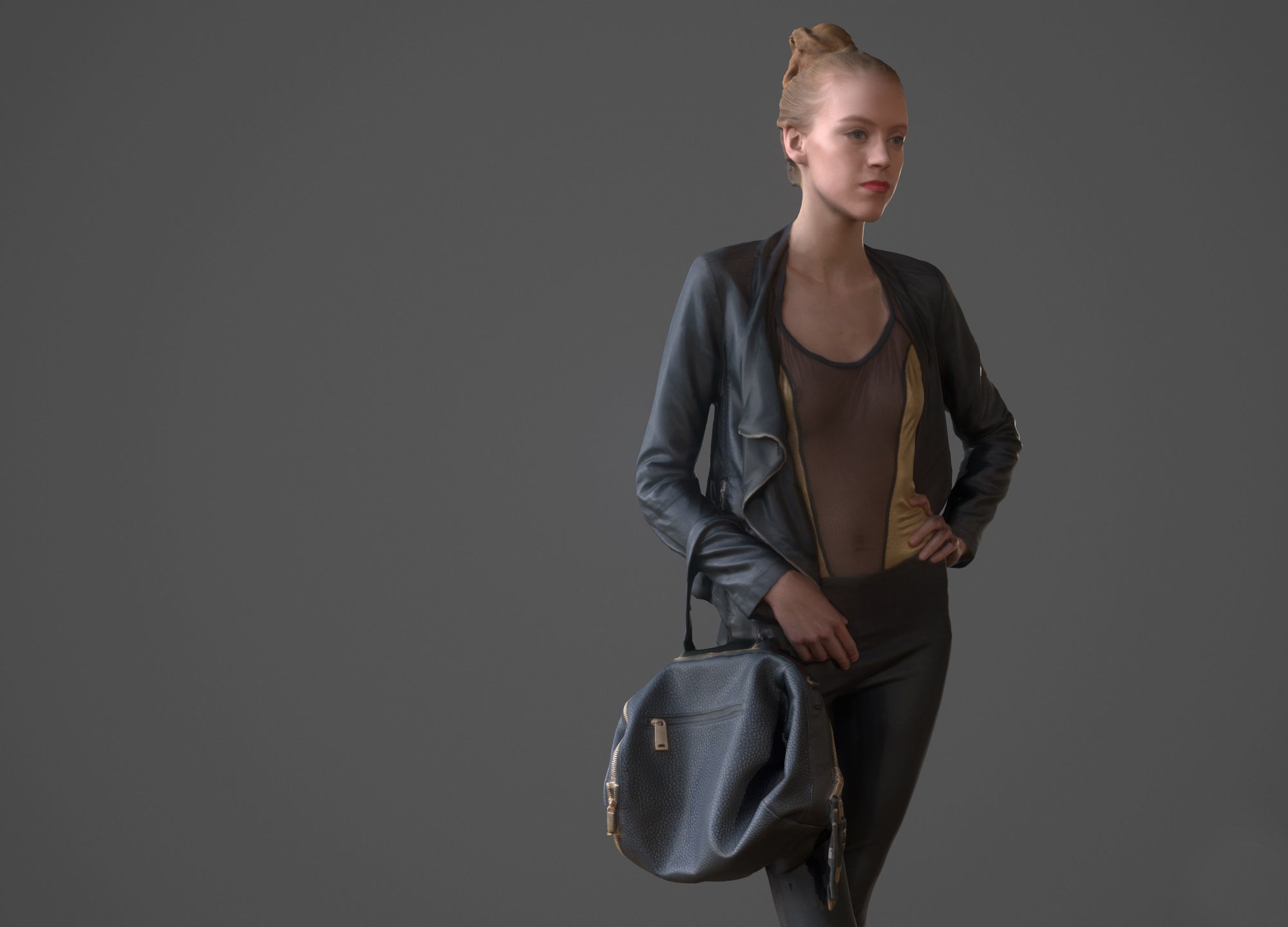 9 Fashion Girls Collection 2 Low-poly 3D model_4