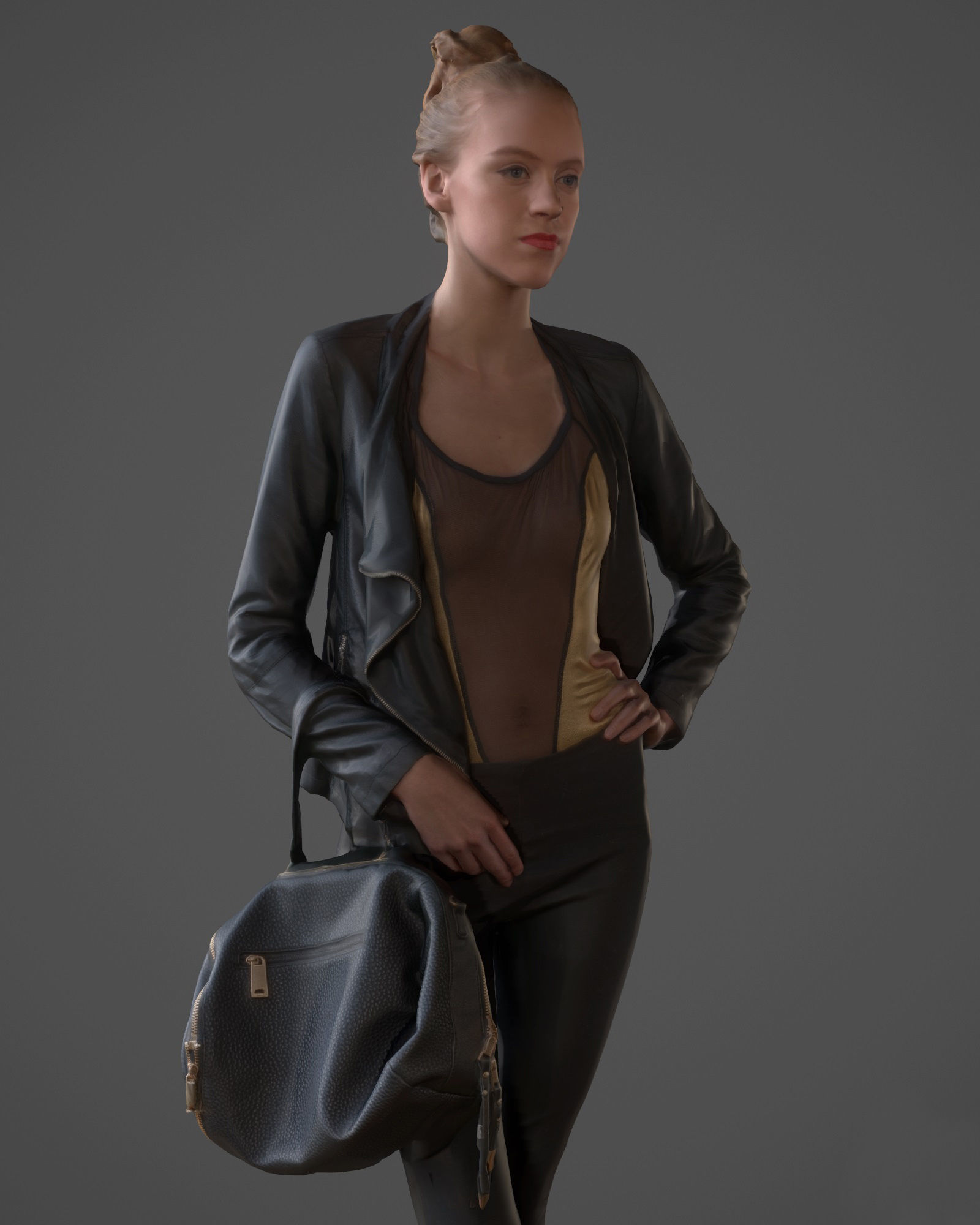 9 Fashion Girls Collection 2 Low-poly 3D model_17