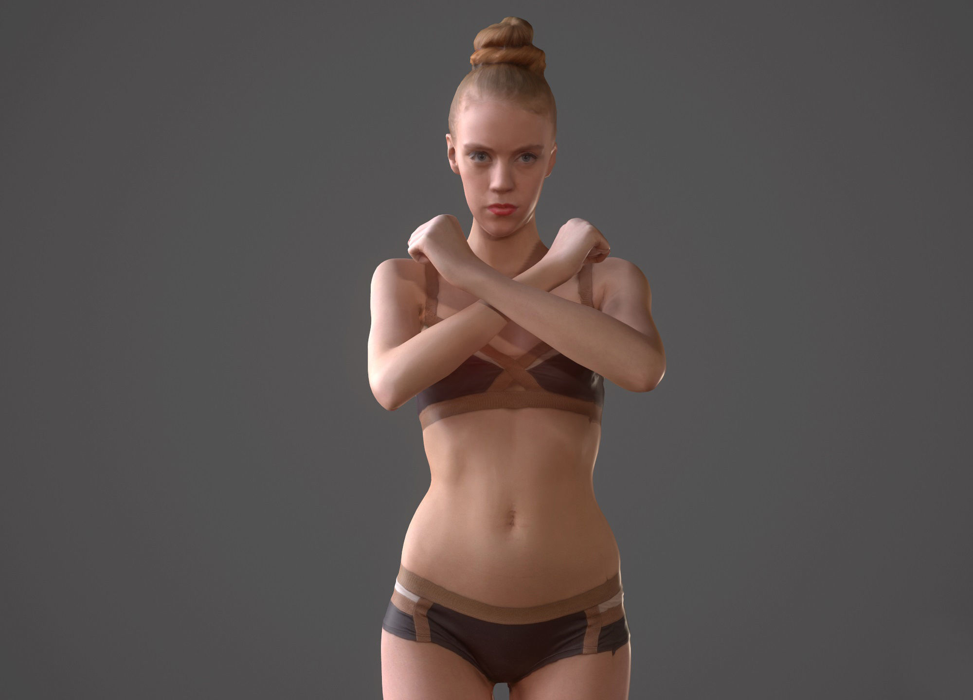 9 Fashion Girls Collection 2 Low-poly 3D model_5