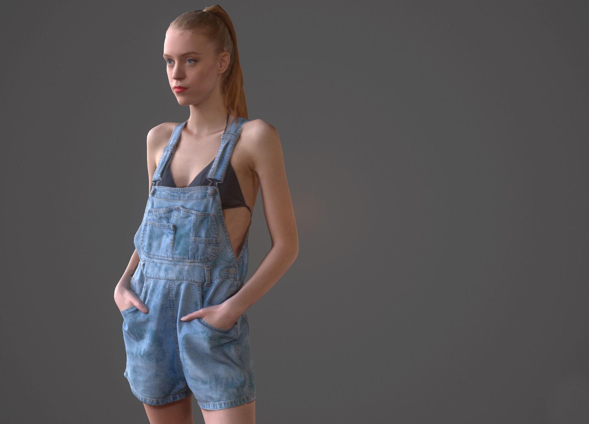 9 Fashion Girls Collection 2 Low-poly 3D model_6