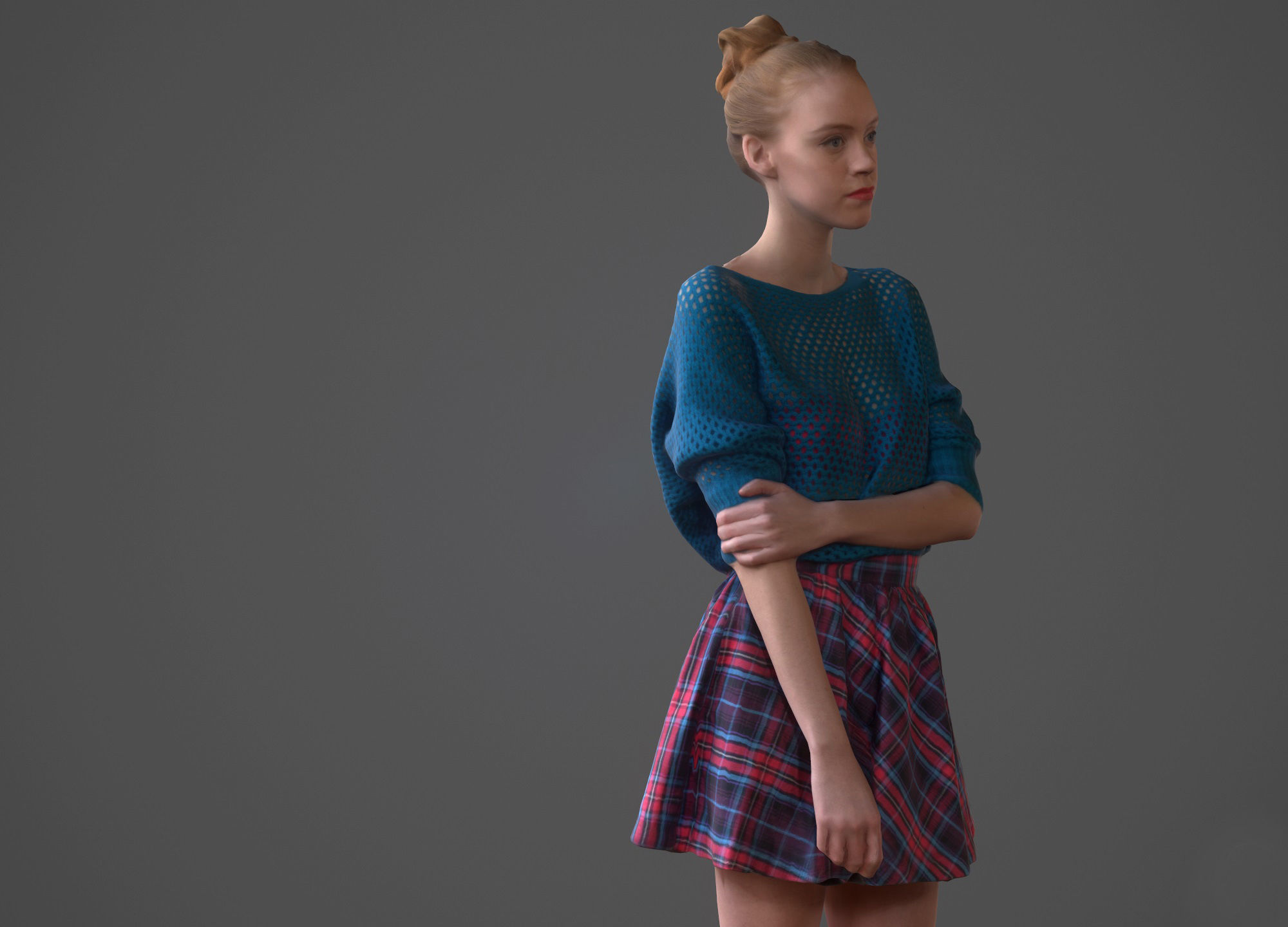 9 Fashion Girls Collection 2 Low-poly 3D model_8