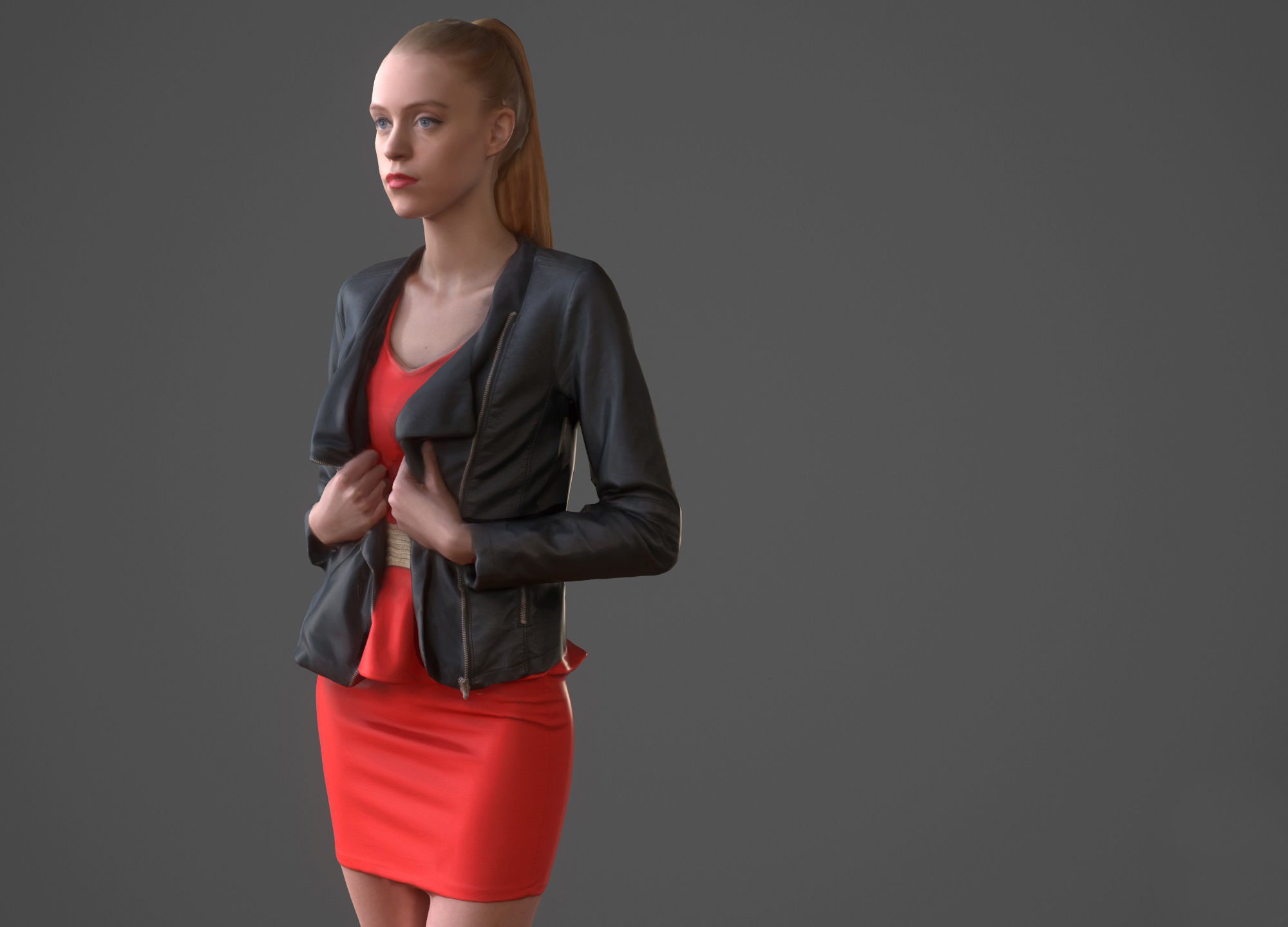 9 Fashion Girls Collection 2 Low-poly 3D model_1