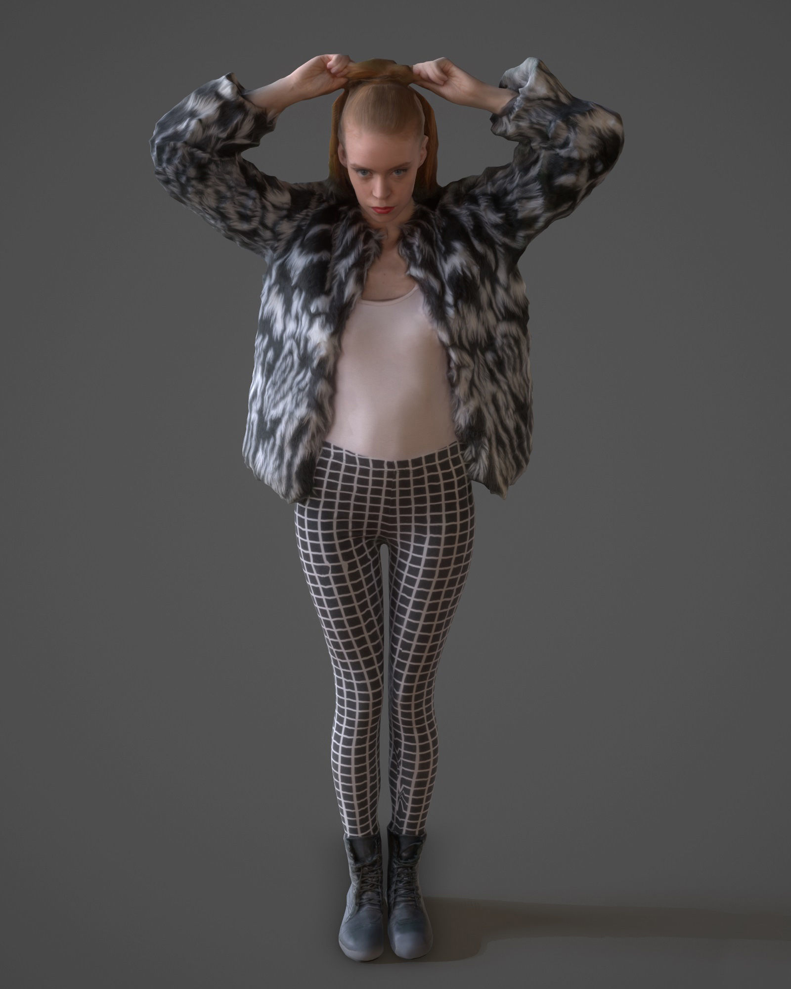 9 Fashion Girls Collection 2 Low-poly 3D model_18