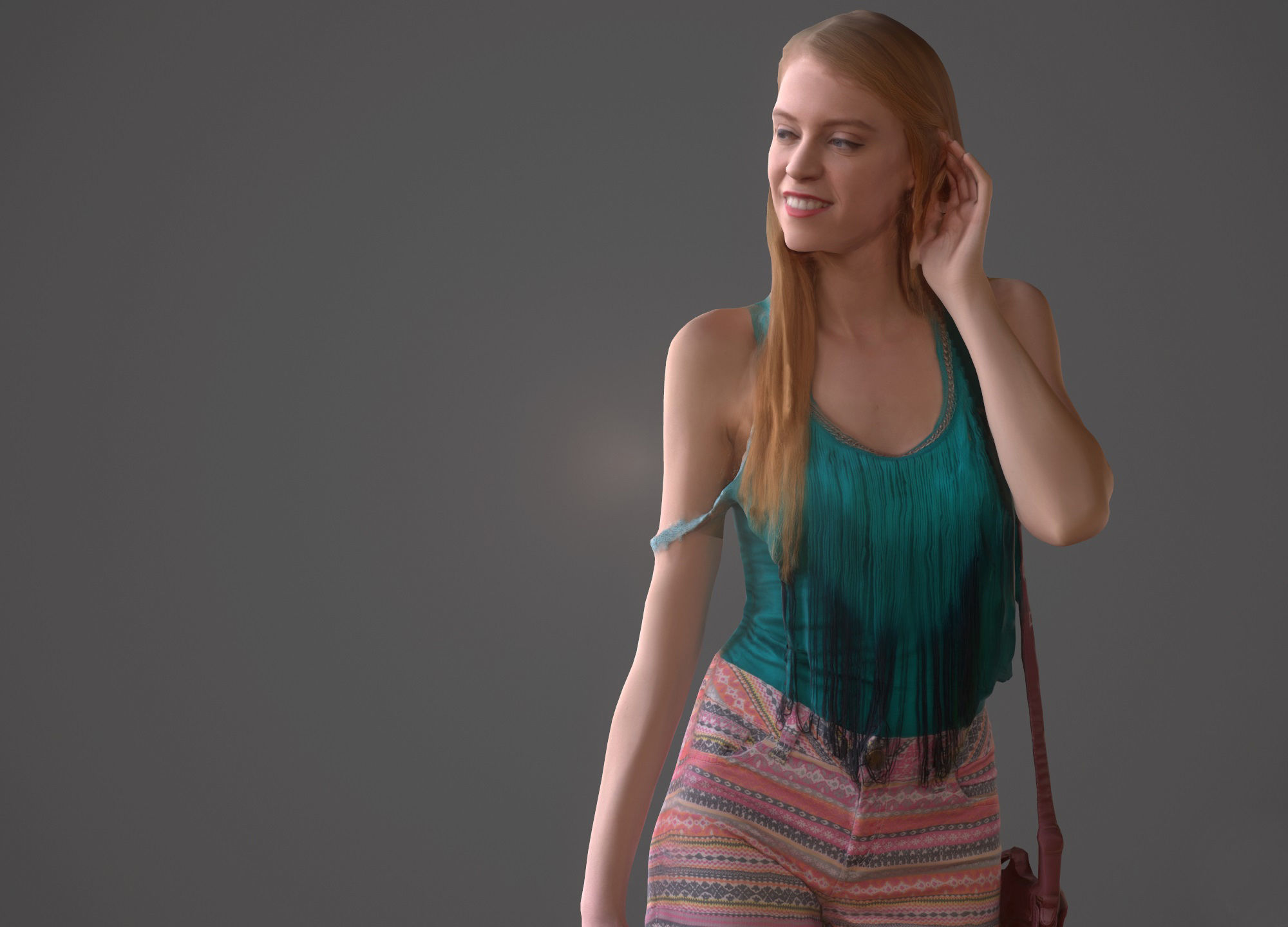 9 Fashion Girls Collection 2 Low-poly 3D model_2