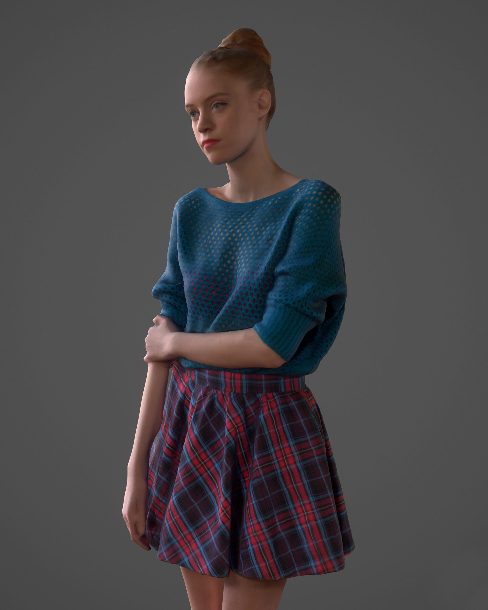 9 Fashion Girls Collection 2 Low-poly 3D model_25