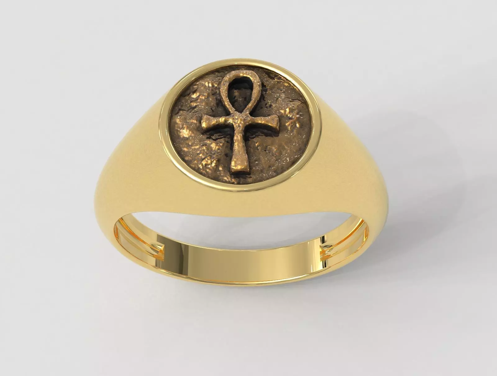 Ankh Signet Ring 3D print model