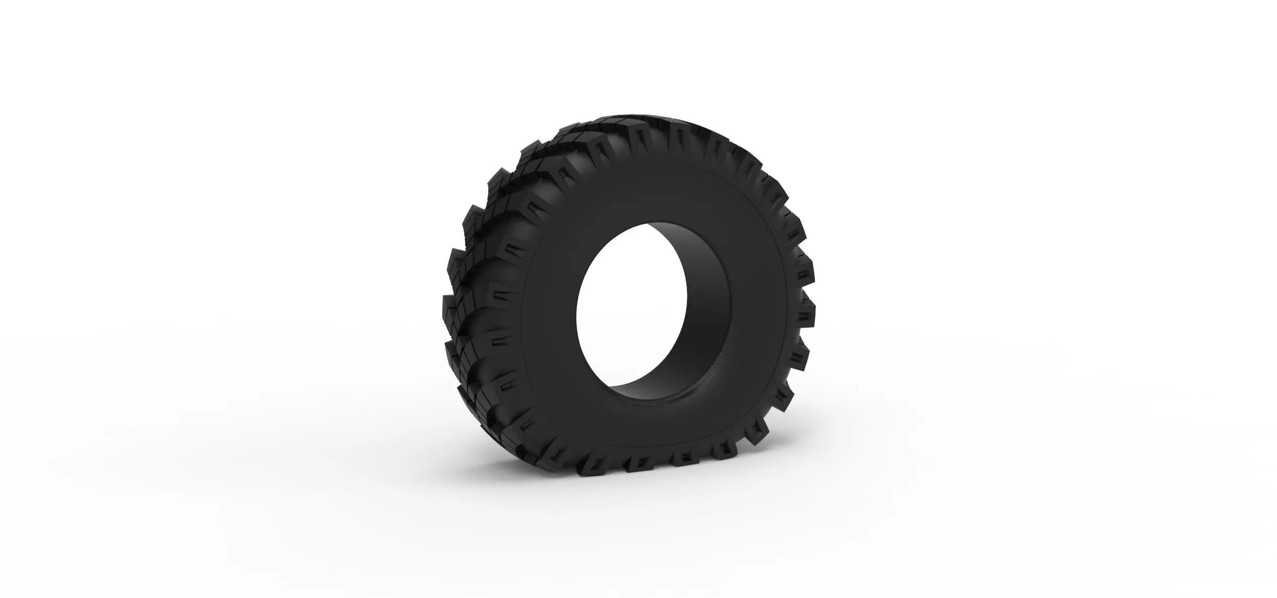 Military Ural tire OI-25 deflated Scale 1 to 25 3D print model