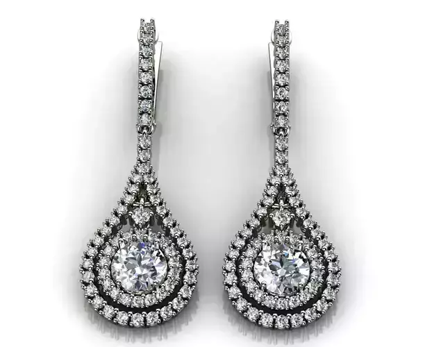 Earrings With Diamonds And White Gold